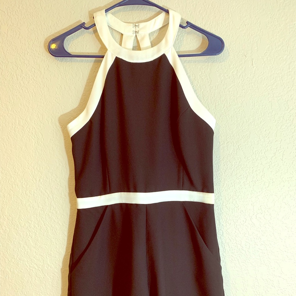 Black/white Romper Dress